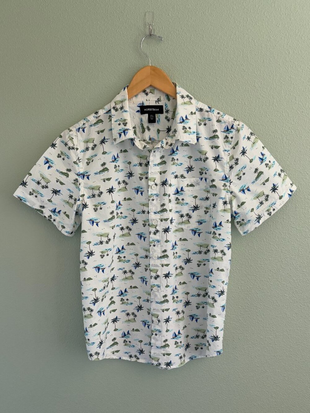 Nordstrom Short Sleeve Button Down Pocket Shirt - Boys XXL 18-20